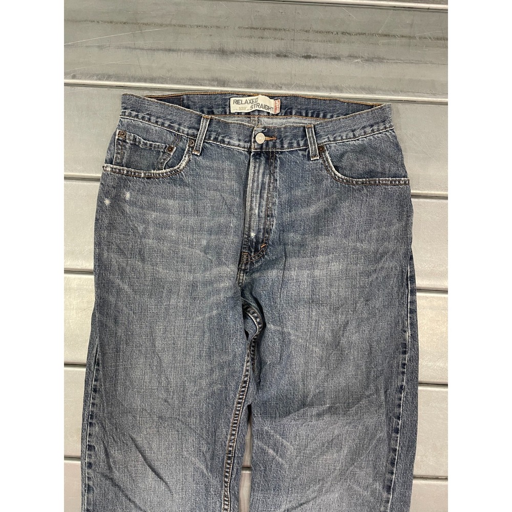 Levis 559 Jeans Mens 34x30 Blue Medium Wash Relaxed Straight Fit 100% Cotton - Picture 2 of 16